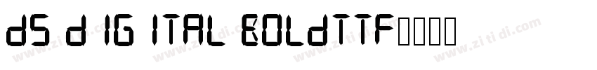 DS Digital Boldttf字体转换